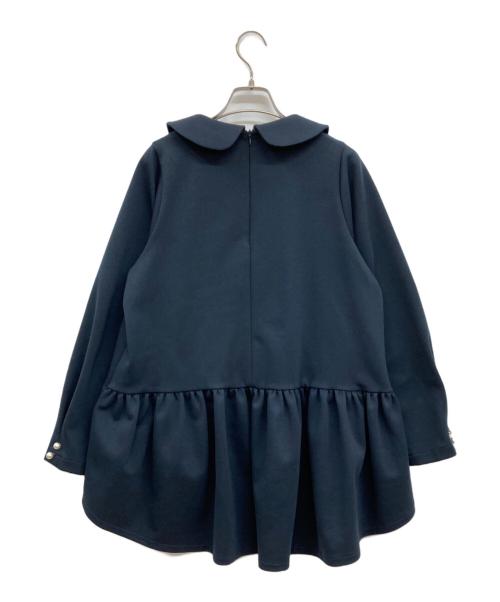 THREE SQUARE（スリースクエア）THREE SQUARE (スリースクエア) ラウンドカラープルオーバーチュニック/V11P012-28-F ネイビー サイズ:freeの古着・服飾アイテム