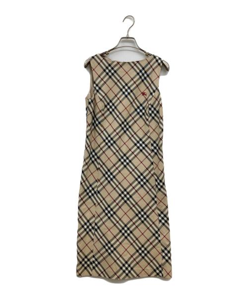 BURBERRY BLUE LABEL（バーバリー ブルー レーベル）BURBERRY BLUE LABEL (バーバリーロンドンブルーレーベル) ノバチェックノースリーブワンピース ベージュ サイズ:SIZE 38の古着・服飾アイテム