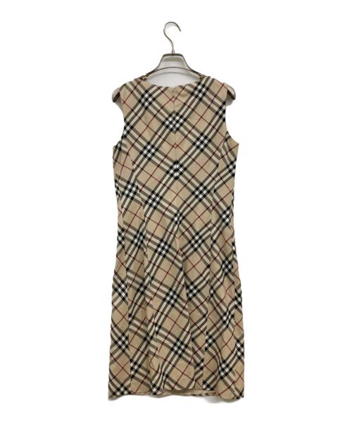 BURBERRY BLUE LABEL（バーバリー ブルー レーベル）BURBERRY BLUE LABEL (バーバリーロンドンブルーレーベル) ノバチェックノースリーブワンピース ベージュ サイズ:SIZE 38の古着・服飾アイテム