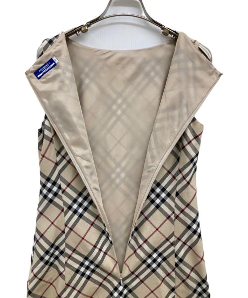 BURBERRY BLUE LABEL（バーバリー ブルー レーベル）BURBERRY BLUE LABEL (バーバリーロンドンブルーレーベル) ノバチェックノースリーブワンピース ベージュ サイズ:SIZE 38の古着・服飾アイテム