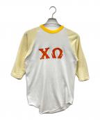 RUSSELL ATHLETICラッセルアスレチック）の古着「70s/ラグランカットソー/金タグ」｜ホワイト×イエロー