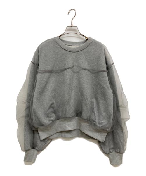 MAISON SPECIAL（メゾンスペシャル）MAISON SPECIAL (メゾンスペシャル) チュールコンビスウェット/チュールスウェット/21232415105 グレー サイズ:Ⅿの古着・服飾アイテム