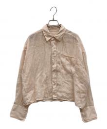 Plage（プラージュ）の古着「RAMIE LYOCELL WIDE シャツ/ロングスリーブシャツ」｜ライトピンク