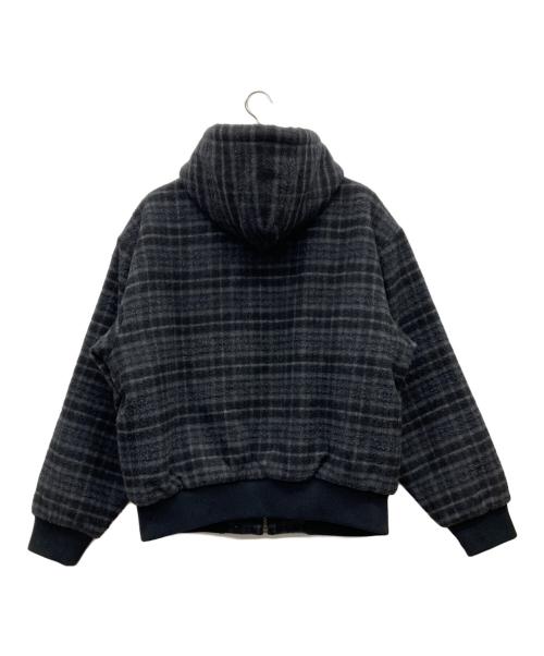 SUPREME（シュプリーム）Supreme (シュプリーム) 23AW Plaid Wool Hooded Work Jacket ブラック サイズ:Mの古着・服飾アイテム