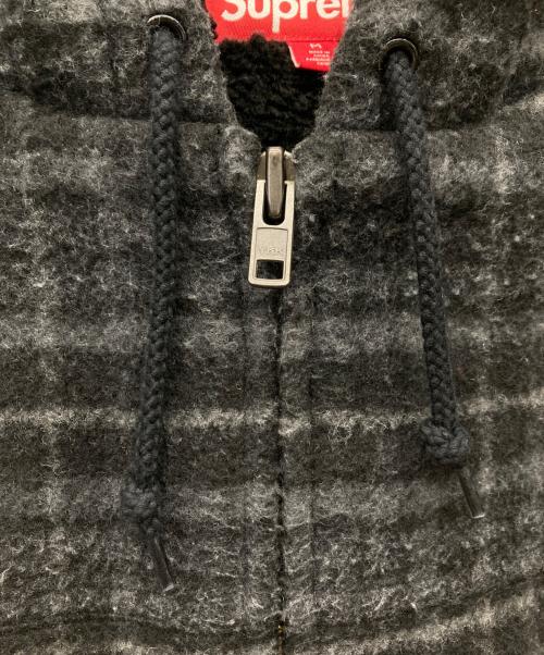 SUPREME（シュプリーム）Supreme (シュプリーム) 23AW Plaid Wool Hooded Work Jacket ブラック サイズ:Mの古着・服飾アイテム