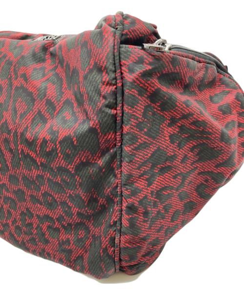 DIESEL（ディーゼル）DIESEL (ディーゼル) レオパードトートバッグ/Y2K/ARCHIVE/アーカイブ レッド×グリーンの古着・服飾アイテム