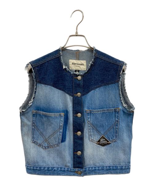 Roy Roger's（ロイロジャース）ROY ROGER'S (ロイロジャース) 再構築デニムベスト/ベスト/ドッキング ブルー サイズ:42の古着・服飾アイテム