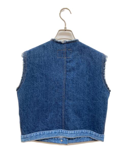 Roy Roger's（ロイロジャース）ROY ROGER'S (ロイロジャース) 再構築デニムベスト/ベスト/ドッキング ブルー サイズ:42の古着・服飾アイテム