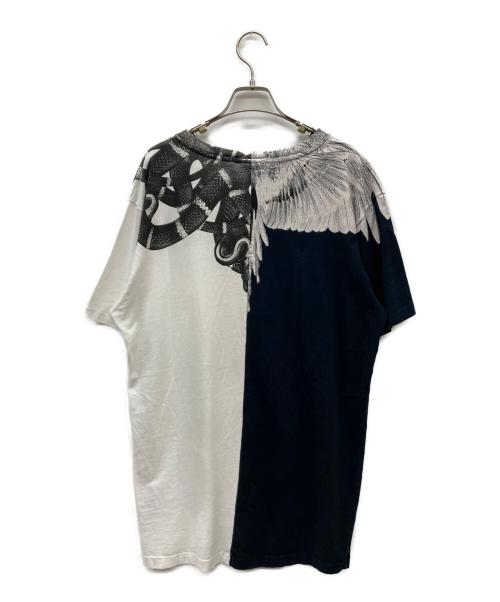 MARCELO BURLON（マルセロバーロン）MARCELO BURLON (マルセロバーロン) SNAKE WING T-SHIRTS ホワイト×ブラック サイズ:Mの古着・服飾アイテム