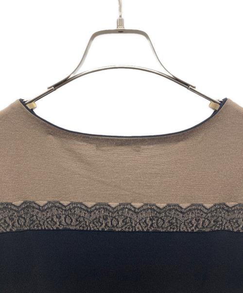 EPOCA（エポカ）EPOCA (エポカ) 切替ニット ブラック×ブラウン サイズ:40の古着・服飾アイテム