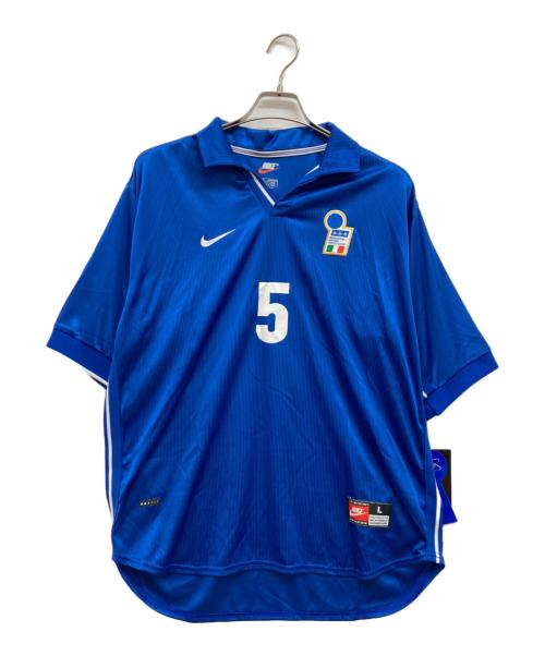 NIKE（ナイキ）NIKE (ナイキ) 98年イタリア代表モデル ゲームシャツ/イタリア代表ユニフォーム/サッカーユニフォーム/5番/U8CRM ブルー サイズ:Lの古着・服飾アイテム