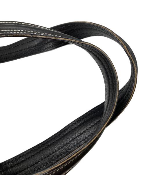 BURBERRY BLUE LABEL（バーバリーロンドンブルーレーベル）BURBERRY BLUE LABEL (バーバリーロンドンブルーレーベル) キャンバストートバッグ/ZAE95-417-09 ネイビー×ブラックの古着・服飾アイテム