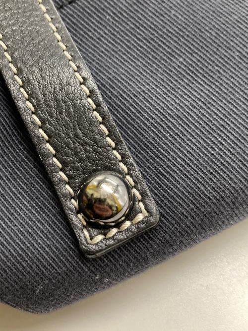 BURBERRY BLUE LABEL（バーバリーロンドンブルーレーベル）BURBERRY BLUE LABEL (バーバリーロンドンブルーレーベル) キャンバストートバッグ/ZAE95-417-09 ネイビー×ブラックの古着・服飾アイテム