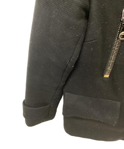 MONCLER（モンクレール）MONCLER (モンクレール) PHEMIA/フェミア/ノーカラーウールコート ブラックの古着・服飾アイテム