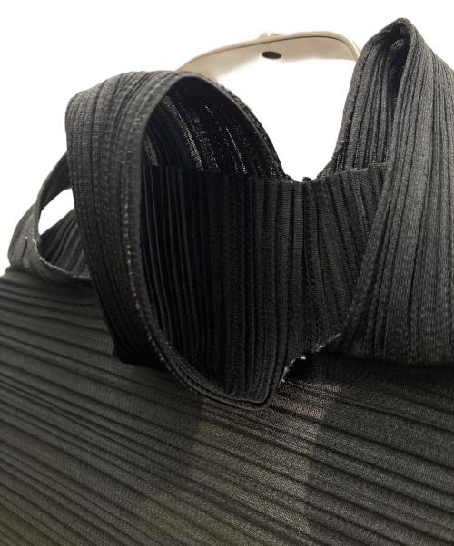 PLEATS PLEASE（プリーツプリーズ）PLEATS PLEASE (プリーツプリーズ) ロール加工プリーツボレロカーディガン ブラック サイズ:FREEの古着・服飾アイテム