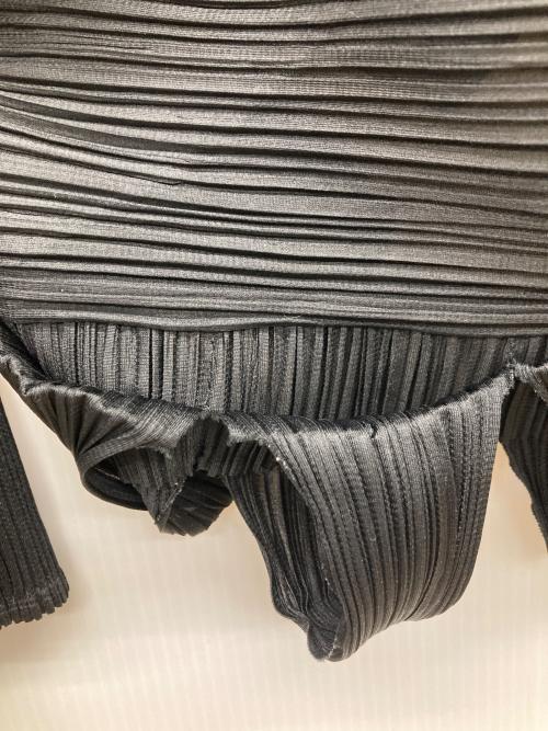 PLEATS PLEASE（プリーツプリーズ）PLEATS PLEASE (プリーツプリーズ) ロール加工プリーツボレロカーディガン ブラック サイズ:FREEの古着・服飾アイテム