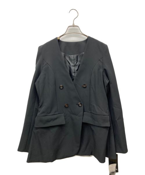 RUIRUE BOUTIQUE（ルイルエブティック）RUIRUE BOUTIQUE (ルイルエブティック) バッククロスケープダブルブレストジャケット＆ストレートパンツスーツ ブラック サイズ:M 未使用品の古着・服飾アイテム
