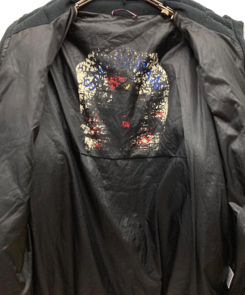 PAPAS（パパス）PAPAS (パパス) ワッペンロゴキルティングダウンジャケット ブラック サイズ:Mの古着・服飾アイテム