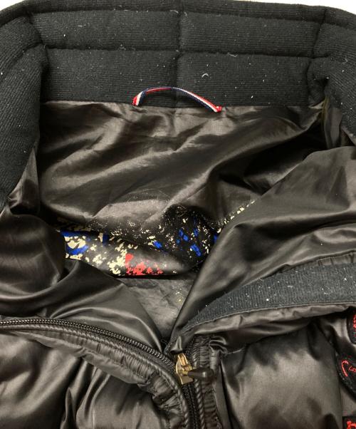 PAPAS（パパス）PAPAS (パパス) ワッペンロゴキルティングダウンジャケット ブラック サイズ:Mの古着・服飾アイテム