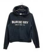 BURBERRYバーバリー）の古着「ロゴプリントプルオーバーパーカー/プルオーバーパーカー/パーカー」｜ブラック