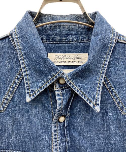 REMI RELIEF（レミレリーフ）REMI RELIEF (レミレリーフ) ウエスタンデニムシャツ ブルー サイズ:Mの古着・服飾アイテム