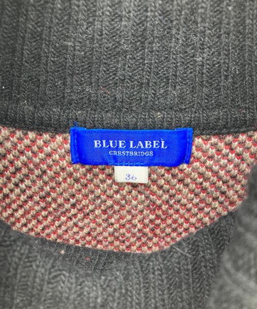 BLUE LABEL CRESTBRIDGE（ブルーレーベルクレストブリッジ）BLUE LABEL CRESTBRIDGE (ブルーレーベルクレストブリッジ) メガチェックニットワンピース レッド×ブラック サイズ:36の古着・服飾アイテム
