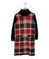 BLUE LABEL CRESTBRIDGE（ブルーレーベルクレストブリッジ）の古着「メガチェックニットワンピース」｜レッド×ブラック