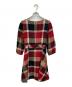 BLUE LABEL CRESTBRIDGE (ブルーレーベルクレストブリッジ) メガチェックウールワンピース レッド サイズ:36：12000円