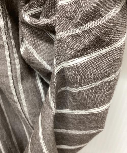 オオカミとフクロウ（オオカミトフクロウ）オオカミとフクロウ (オオカミトフクロウ) ストライプブラウス ブラウン サイズ:FREEの古着・服飾アイテム