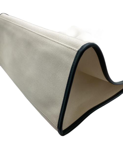 LACOSTE（ラコステ）LACOSTE (ラコステ) ヘリテージキャンバステニススタイルトートバッグ ホワイト×グリーンの古着・服飾アイテム