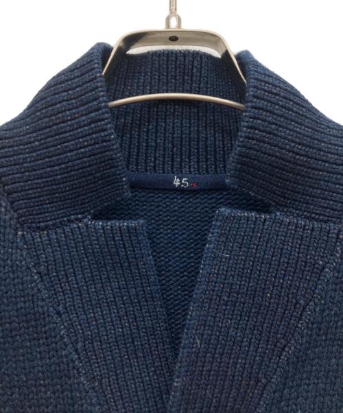 45R（フォーティファイブ・アール）45R (フォーティファイブ・アール) コットンカーディガン インディゴブルー サイズ:2の古着・服飾アイテム