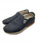 BOTTEGA VENETAボッテガベネタ）の古着「イントレチャートスリッポン」｜ネイビー