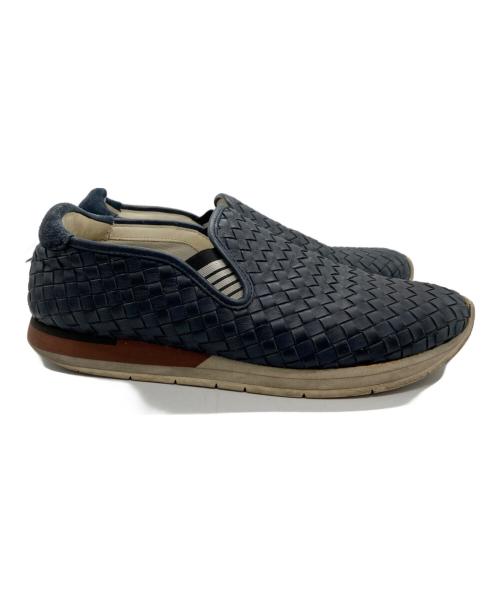 BOTTEGA VENETA（ボッテガベネタ）BOTTEGA VENETA (ボッテガベネタ) イントレチャートスリッポン ネイビー サイズ:不明の古着・服飾アイテム