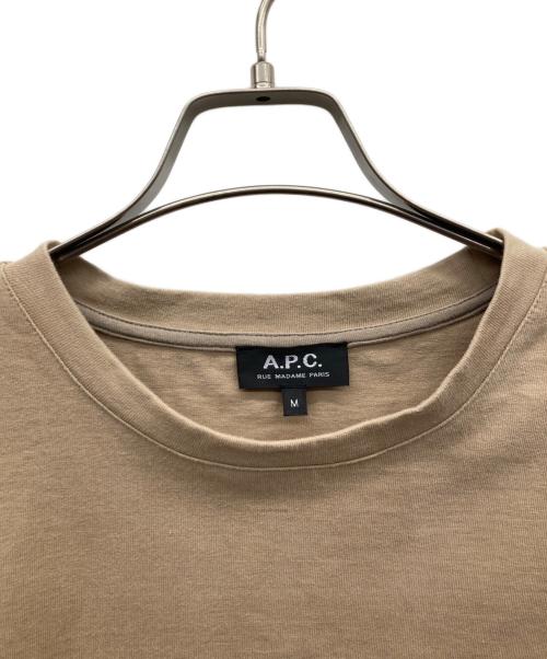 A.P.C.（アーペーセー）A.P.C. (アーペーセー) ヘビーオンスTシャツ ベージュ サイズ:Mの古着・服飾アイテム