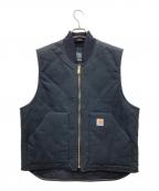 CarHarttカーハート）の古着「DUCK VEST ARCTIC QUILT LINED/ダックベスト」｜ブラック