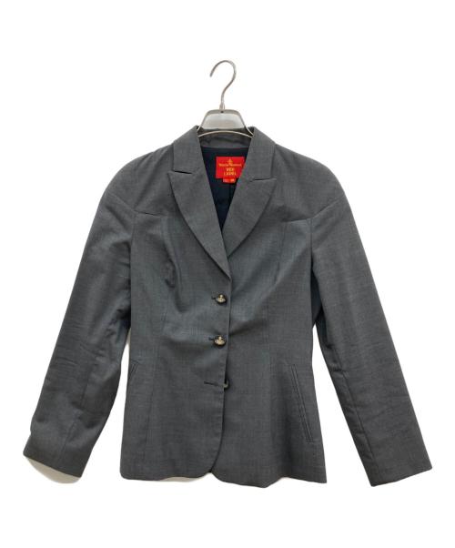 Vivienne Westwood RED LABEL（ヴィヴィアンウエストウッドレッドレーベル）Vivienne Westwood RED LABEL (ヴィヴィアンウエストウッドレッドレーベル) オーブロゴ3Bジャケット/archive/テーラードジャケット グレー サイズ:38の古着・服飾アイテム
