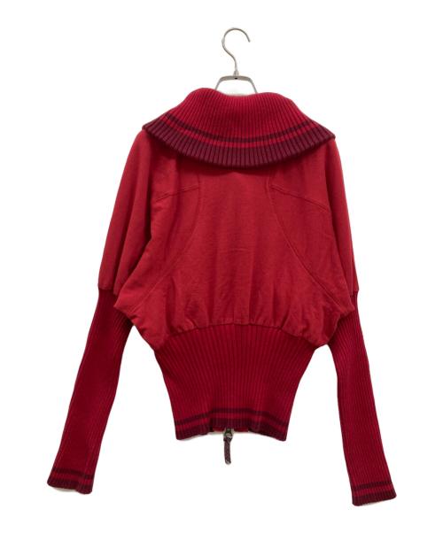 Vivienne Westwood RED LABEL（ヴィヴィアンウエストウッドレッドレーベル）Vivienne Westwood RED LABEL (ヴィヴィアンウエストウッドレッドレーベル) ジップスウェットジャケット/ニットジャケット/ジップジャケット/archive レッド サイズ:38の古着・服飾アイテム