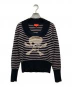 Vivienne Westwood RED LABELヴィヴィアンウエストウッドレッドレーベル）の古着「ボーダースカルニット/Y2K」｜ブラック