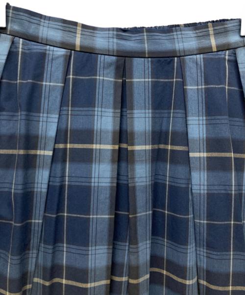 KAGURE（カグレ）KAGURE (カグレ) タイプライターチェックタックスカート ブルー サイズ:FREEの古着・服飾アイテム