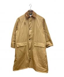 Barbour（バブアー）の古着「『別注』Barbour×DOORS SPEY LONG JACKET/スぺイロングジャケット/コート/ステンカラーコート/222LCAS004」｜キャメルブラウン