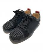 Christian Louboutinクリスチャン・ルブタン）の古着「FUN LOUIS JUNIOR SPIKES FLAT CLF/ファン ルイス ジュニア スパイク フラット/ローカットスニーカー」｜ブラック