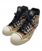 BURBERRYバーバリー）の古着「ノバチェックハイカットスニーカー/スニーカー」｜ベージュ