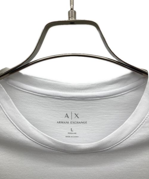 ARMANI EXCHANGE（アルマーニ エクスチェンジ）ARMANI EXCHANGE (アルマーニ エクスチェンジ) プリントTシャツ ホワイト サイズ:Lの古着・服飾アイテム