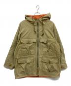 NIGEL CABOURNナイジェルケーボン）の古着「～90’S フーデッドジャケット2//コットンマウンテンパーカー/アングローバルタグ」｜ベージュ