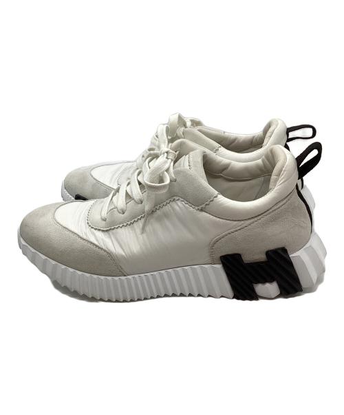 HERMES（エルメス）HERMES (エルメス) バウシング/ローカットスニーカー/スエードスニーカー ホワイト サイズ:40の古着・服飾アイテム