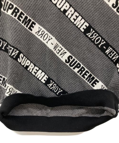 SUPREME（シュプリーム）Supreme (シュプリーム) 22SS Stripe Sweater Vest/ストライプニットベスト/ニットベスト/ベスト ブラック×ホワイト サイズ:Lの古着・服飾アイテム