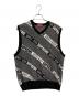 Supreme（シュプリーム）の古着「22SS Stripe Sweater Vest/ストライプニットベスト/ニットベスト/ベスト」｜ブラック×ホワイト