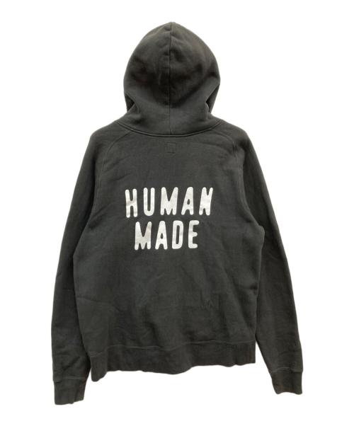 HUMAN MADE（ヒューマンメイド）HUMAN MADE (ヒューマンメイド) LOGO ZIP HOODIE/ジップパーカー/ロゴパーカー グレー サイズ:Xlの古着・服飾アイテム
