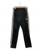 Needles×nubianニードルズ×ヌビアン）の古着「NUBIAN別注 ペイズリー柄ナロートラックパンツ/トラックパンツ/ナロートラックパンツ/Narrow Track Pant」｜ブラック×ホワイト