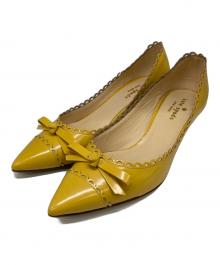 Kate Spade（ケイトスペード）の古着「ヒールリボンパンプス」｜イエロー